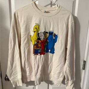 KAWS x Sesame Street Cream Sweatshirt